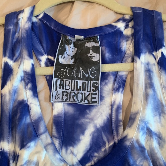 NEW Young Fabulous and Broke tie dye maxi dress XS extra Small - Picture 9 of 9